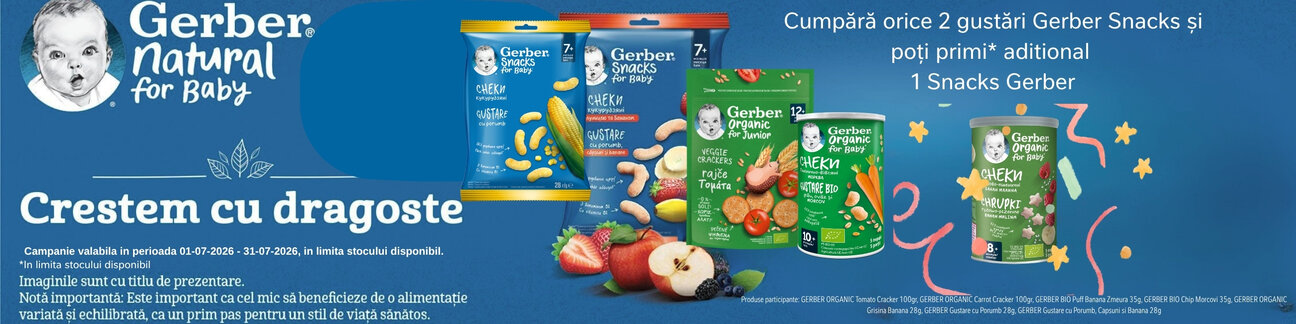 Promotie cu produs promotional la Gerber