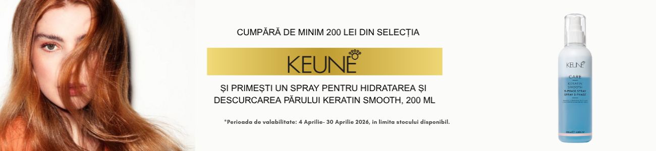 Promotie cu produs promotional la Keune