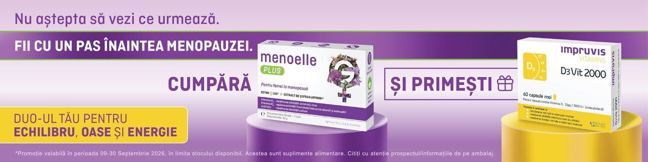 Promotie cu produs promotional la Menoelle