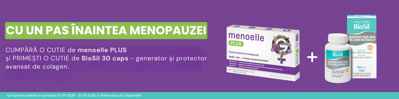 Promotie cu produs promotional la Menoelle Plus