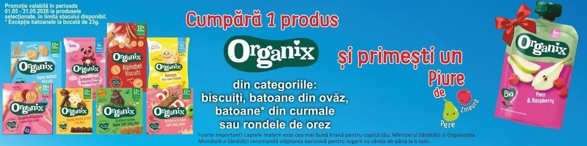 Promotie cu produs promotional la Organix