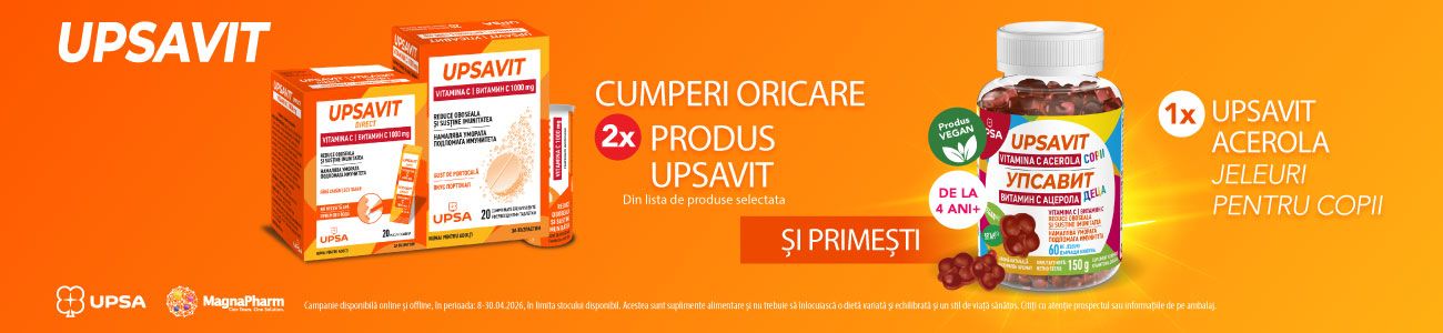 Promotie cu produs promotional la Upsavit