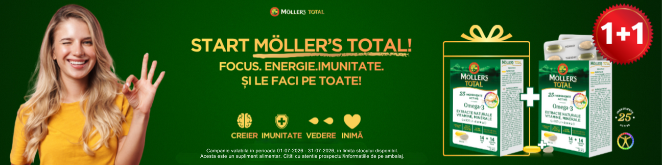 Promotie cu produs promotional Mollers Total