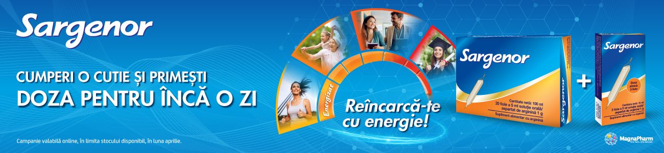 Promotie cu produs promotional Sargenor 3 fiole