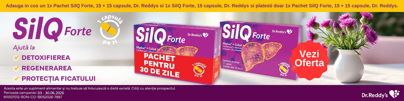 Promotie cu produs promotional SilQ Forte