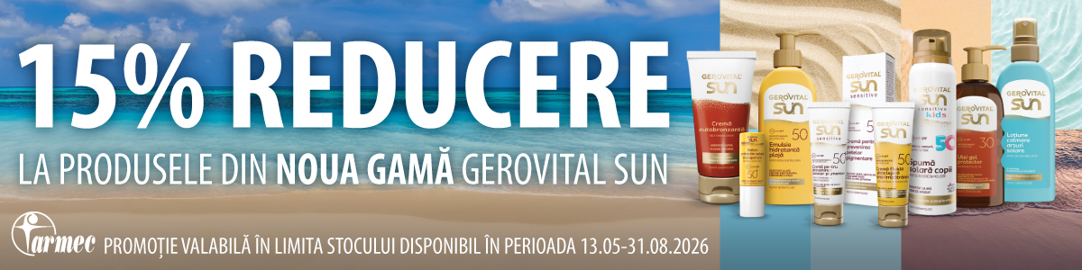 Promotie cu reducdre 15% la Gerovital Sun