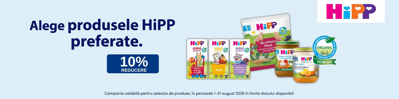 Promotie cu reducere 10% la Hipp
