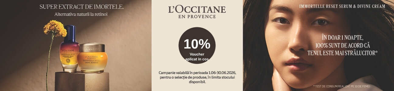 Promotie cu reducere 10% la L'Occitane
