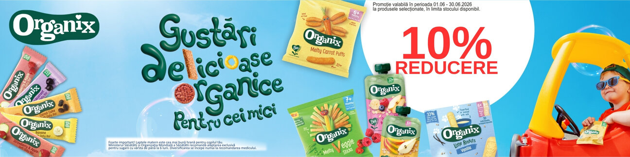 Promotie cu reducere 10% la Organix