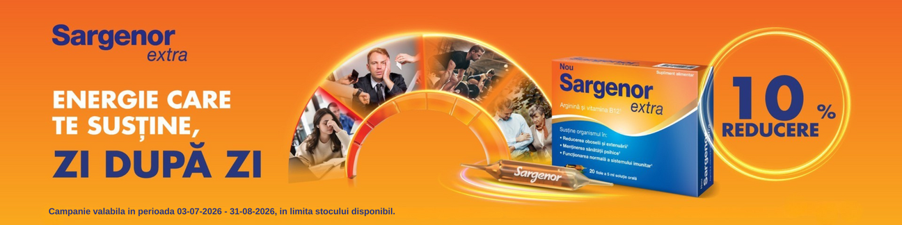 Promotie cu reducere 10% la Sargenor Extra