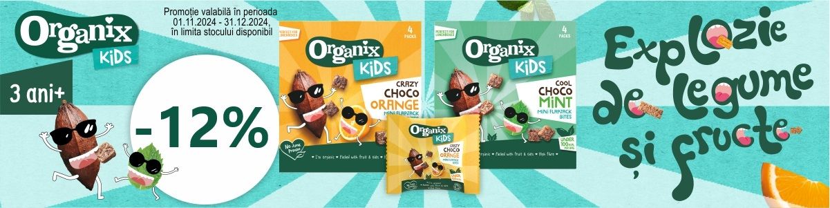 Promotie cu reducere 12% la Organix Kids