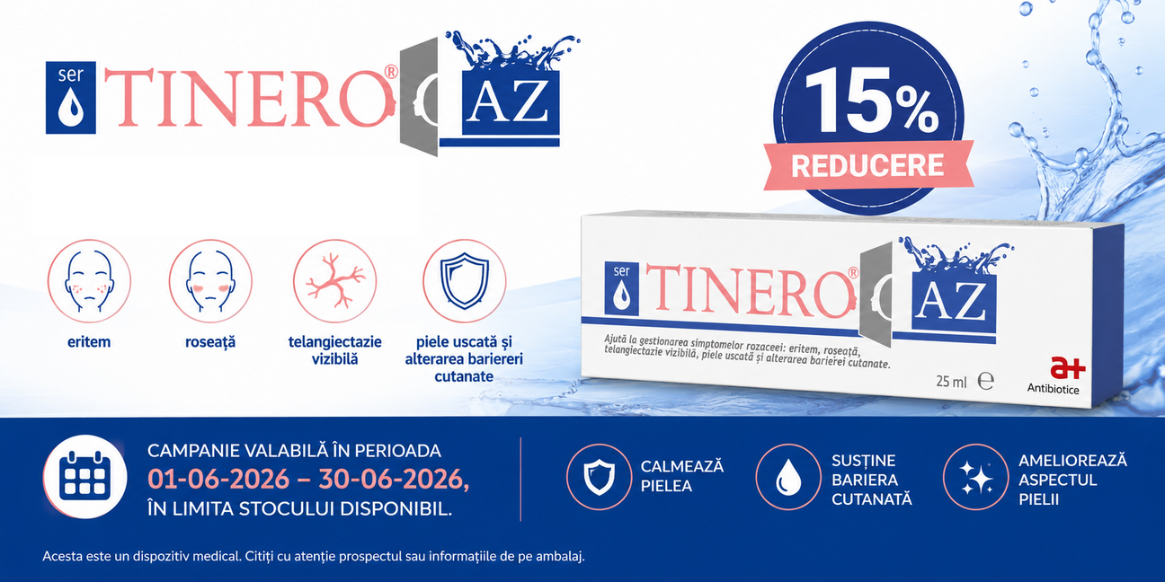 Promotie cu reducere 15% la Antibiotice SA - Tinero AZ