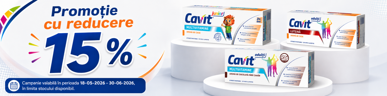 Promotie cu reducere 15% la Biofarm - Cavit
