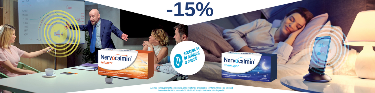 Promotie cu reducere 15% la Biofarm - Nervocalmin