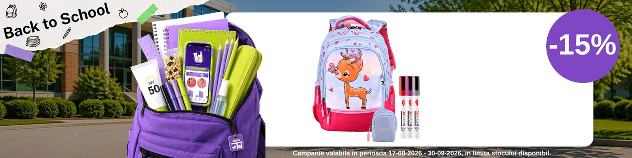 Promotie cu reducere 15% la Daco - Back to School