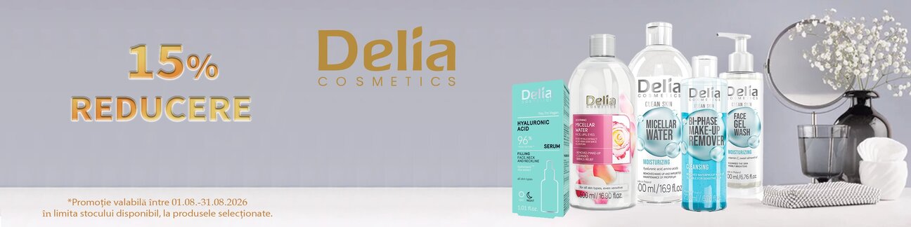 Promotie cu reducere 15% la Delia Cosmetics