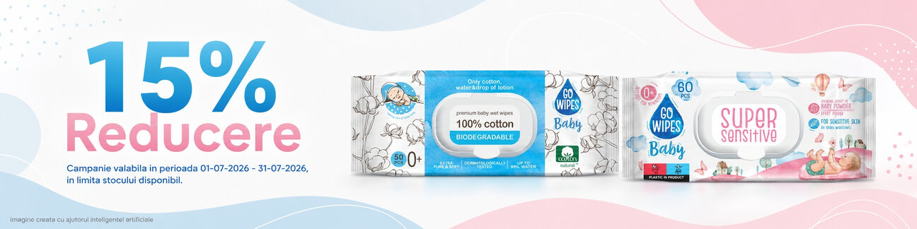 Promotie cu reducere 15% la Go Wipes
