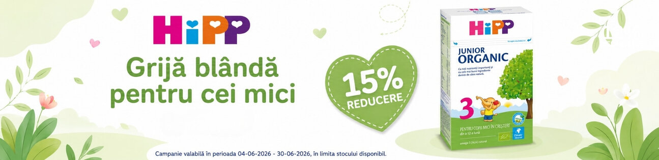 Promotie cu reducere 15% la Hipp