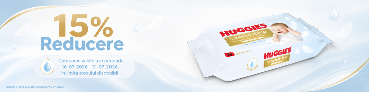 Promotie cu reducere 15% la Huggies