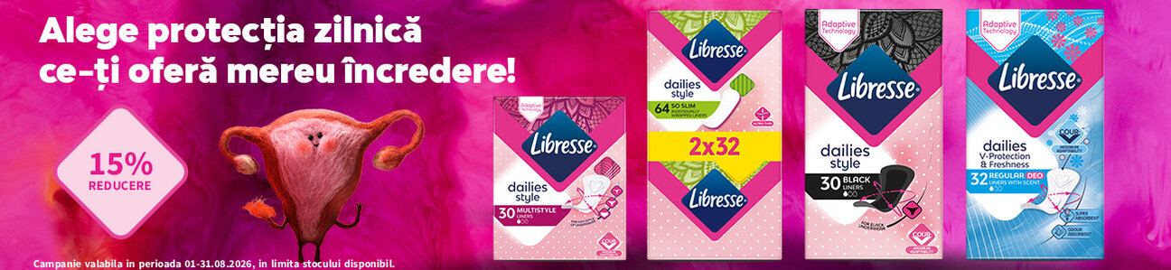 Promotie cu reducere 15% la Libresse