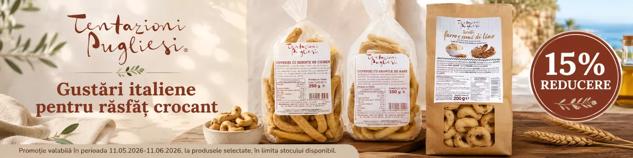 Promotie cu reducere 15% la Tentazioni Pugliesi