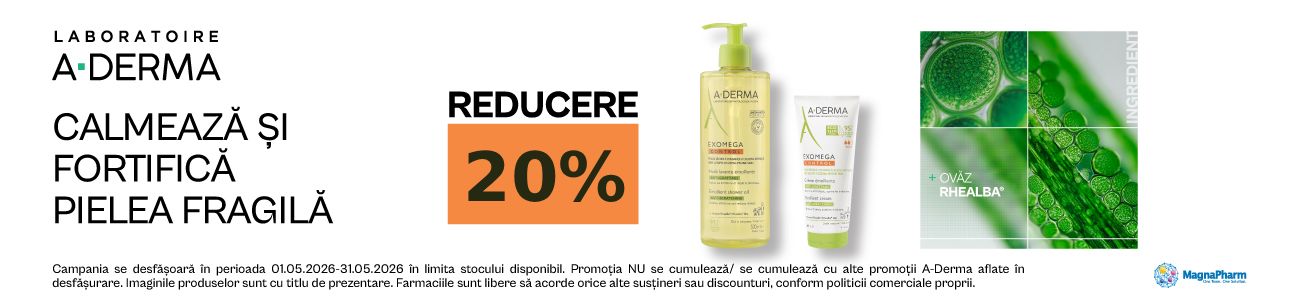 Promotie cu reducere 20% la Aderma