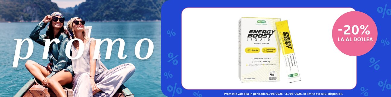 Promotie cu reducere 20% la al doilea produs Agetis