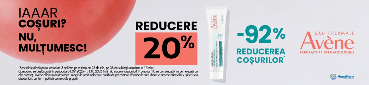 Promotie cu reducere 20% la Avene