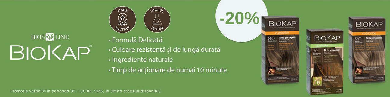 Promotie cu reducere 20% la Biokap