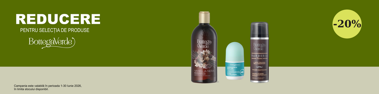 Promotie cu reducere 20% la Bottega Verde