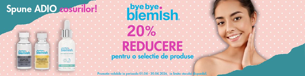 Promotie cu reducere 20% la Bye Bye Blemish