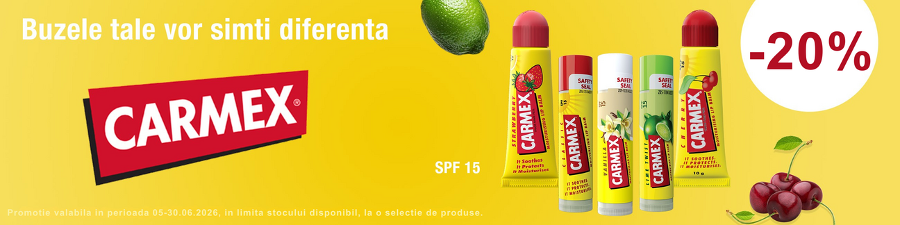 Promotie cu reducere 20% la Carmex