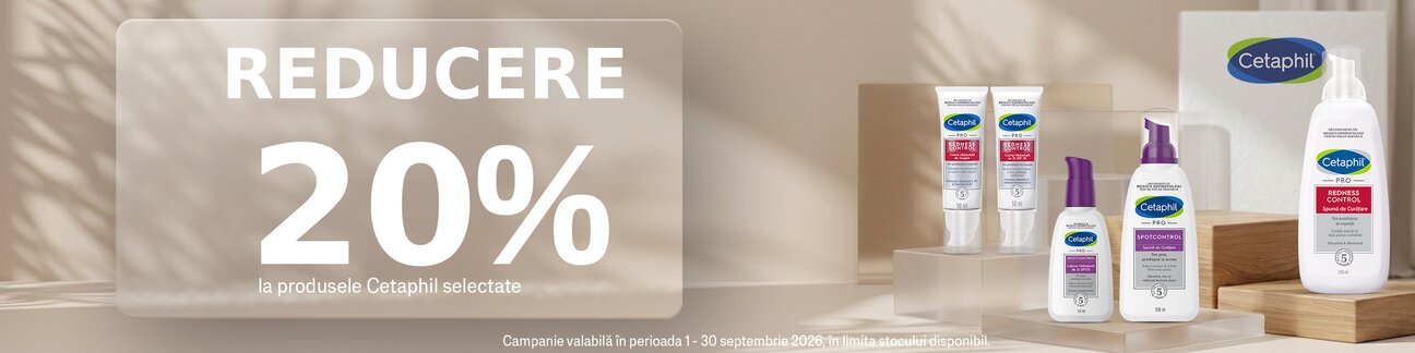 Promotie cu reducere 20% la Cetaphil