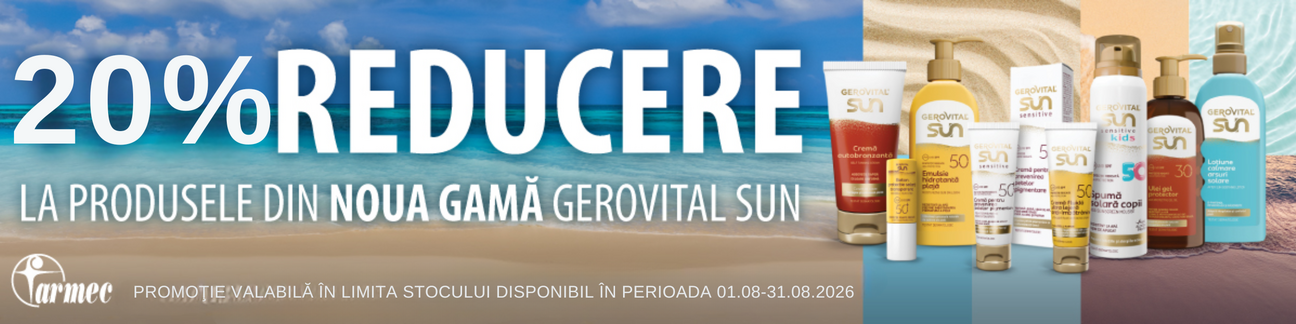 Promotie cu reducere 20% la Gerovital Sun