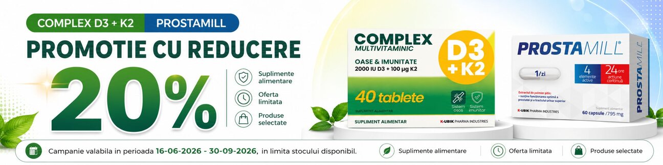 Promotie cu reducere 20% la K-ubik Pharma