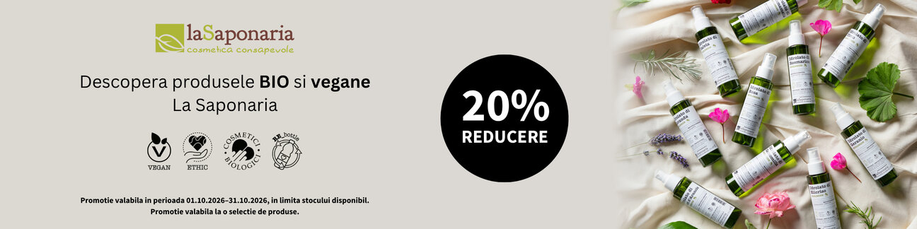 Promotie cu reducere 20% la La Saponaria