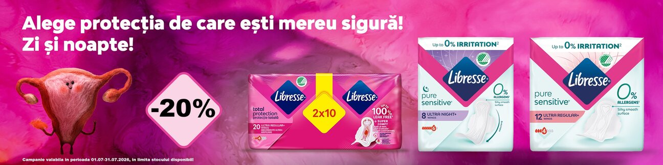 Promotie cu reducere 20% la Libresse