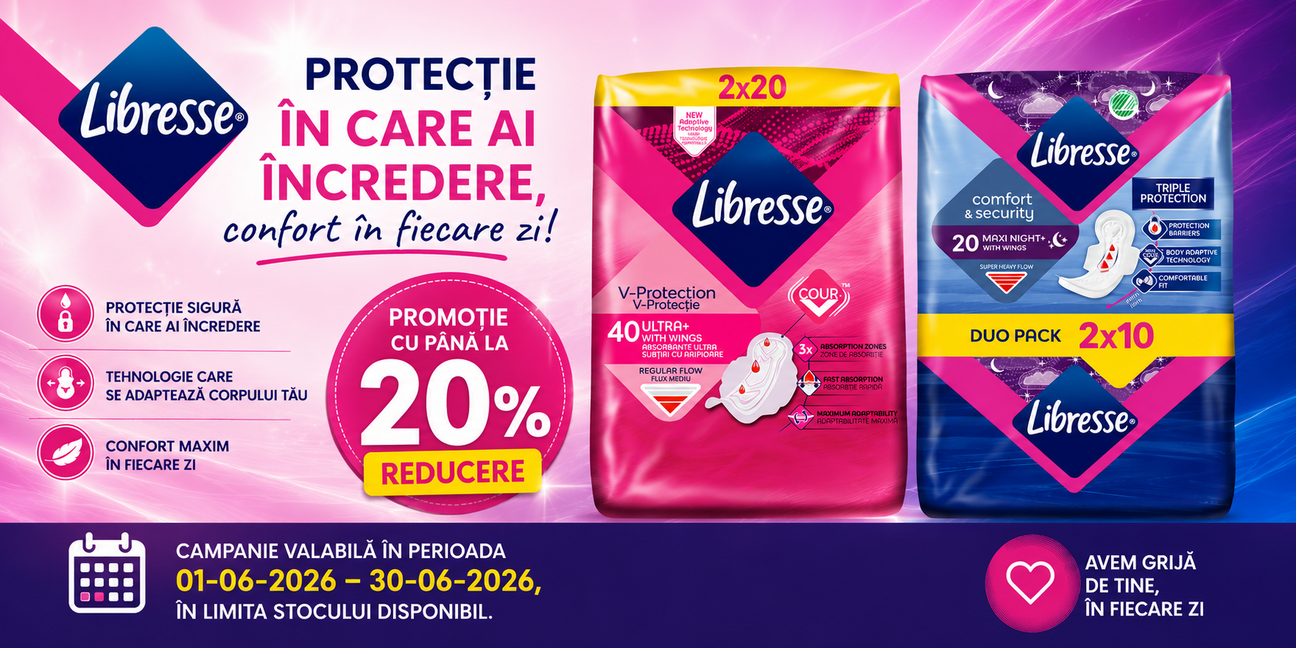 Promotie cu reducere 20% la Libresse