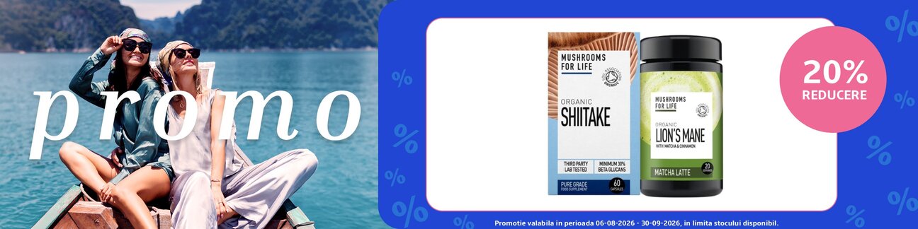 Promotie cu reducere 20% la MushroomForLife