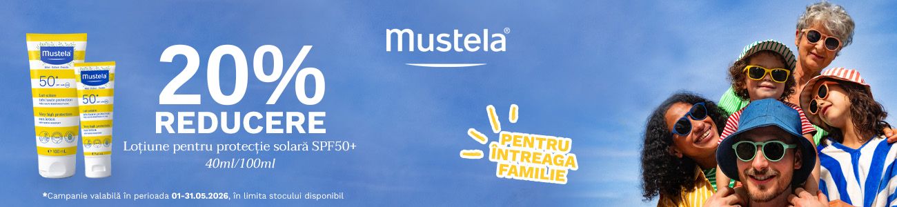 Promotie cu reducere 20% la Mustela