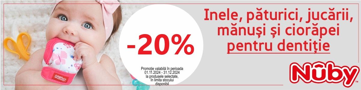 Promotie cu reducere 20% la Nuby