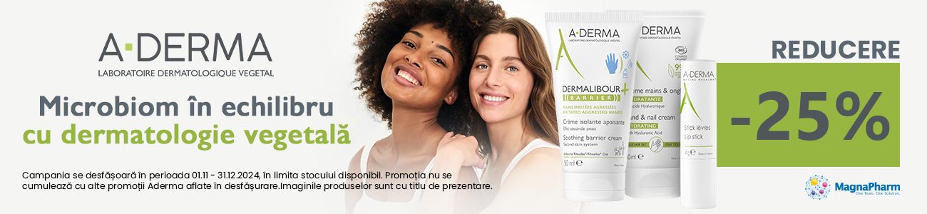 Promotie cu reducere 25% la A-Derma