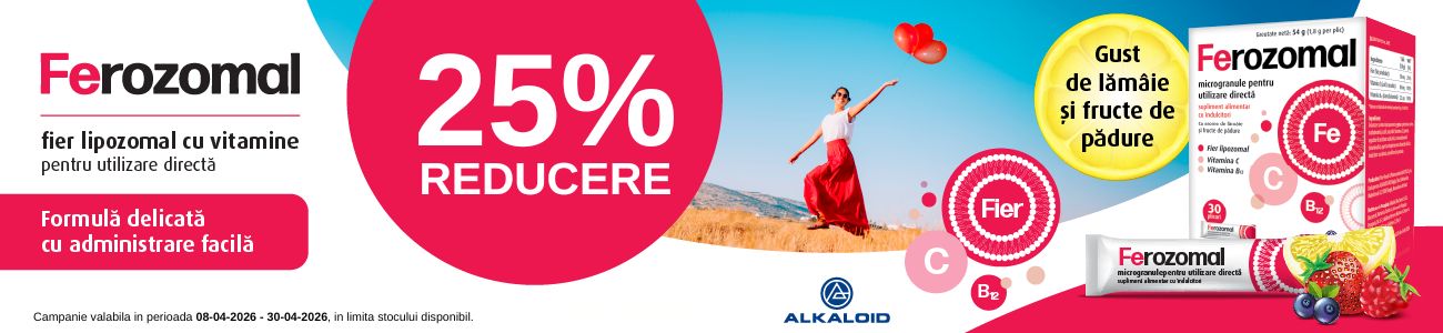Promotie cu reducere 25% la Alkaloid -  Ferozomal