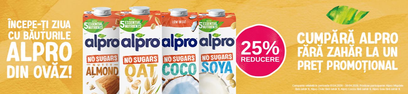 Promotie cu reducere 25% la Alpro