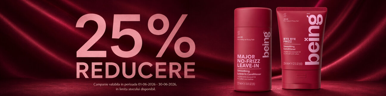 Promotie cu reducere 25% la Being