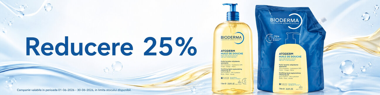 Promotie cu reducere 25% la Bioderma