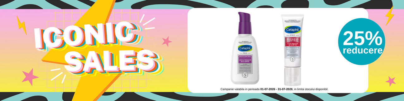 Promotie cu reducere 25% la Cetaphil - Iconic Sales