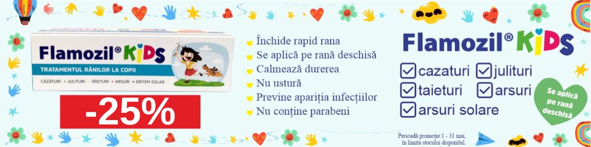 Promotie cu reducere 25% la Flamozil Kids