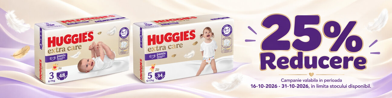 Promotie cu reducere 25% la Huggies