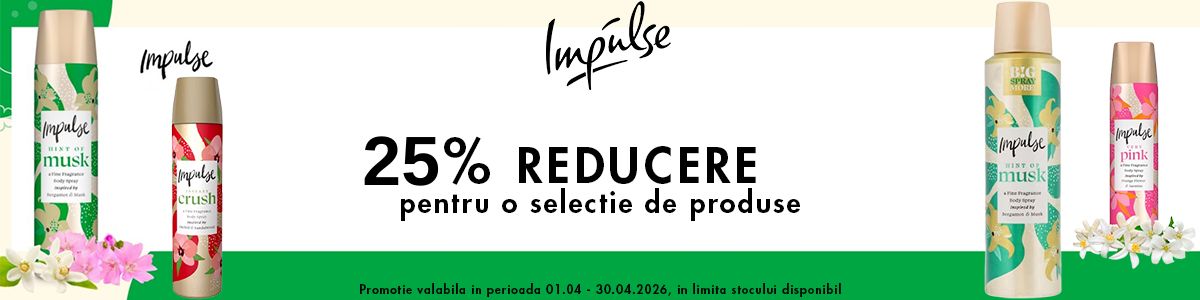 Promotie cu reducere 25% la Impulse
